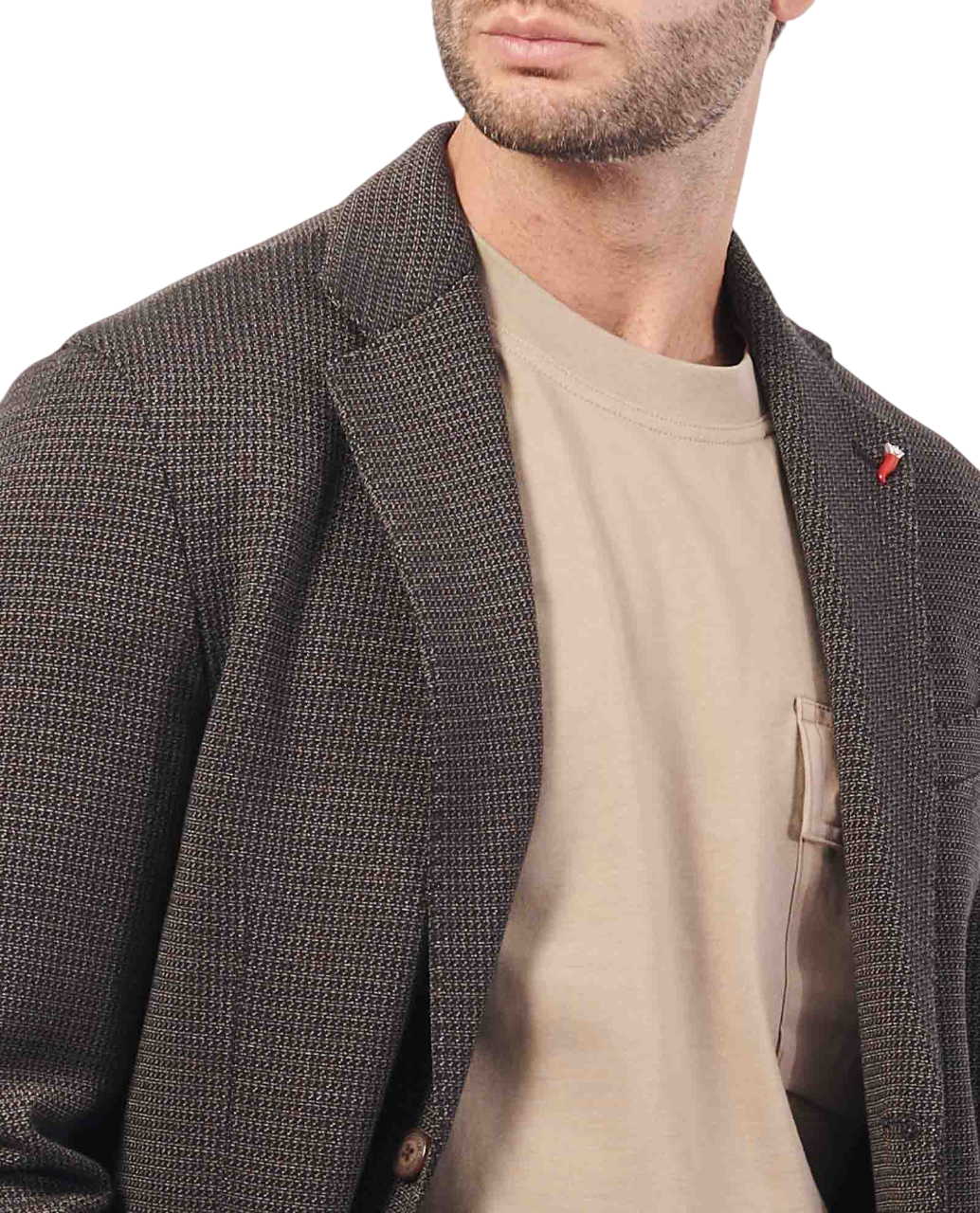 Mulish giacca monopetto con motivo Pied de poule beige