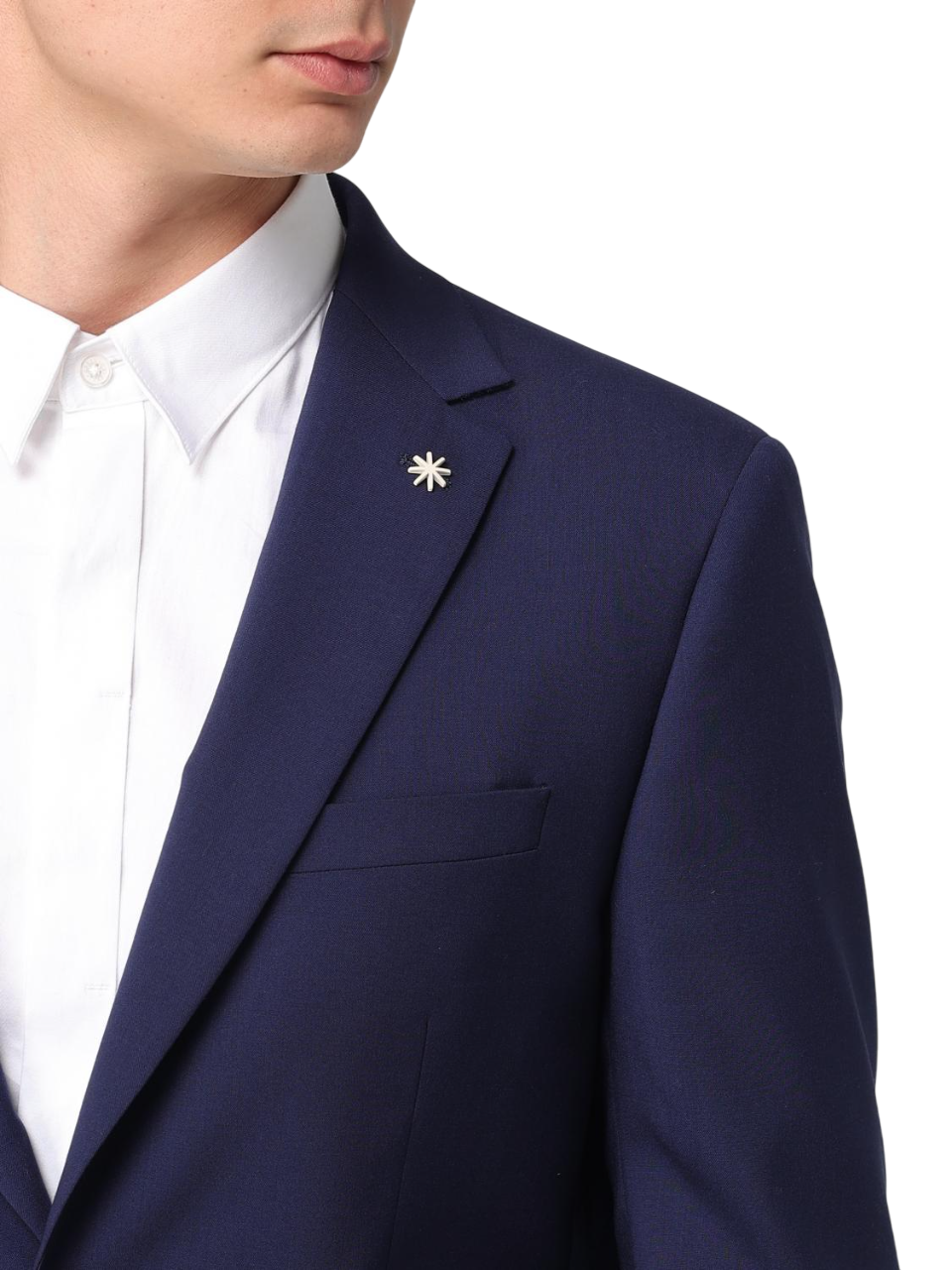 Manuel Ritz abito uomo monopetto in fresco lana blu