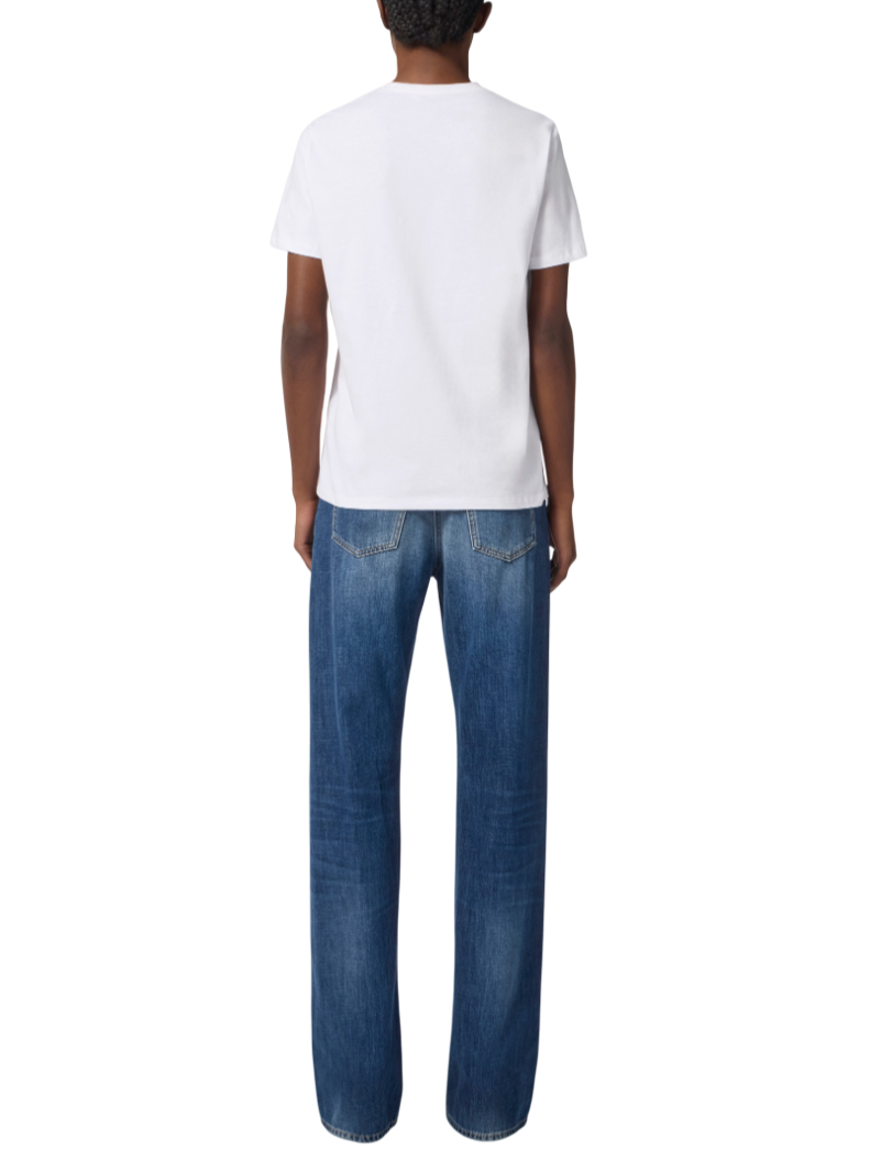 Elisabetta Franchi T-shirt in jersey con collana logata bianco