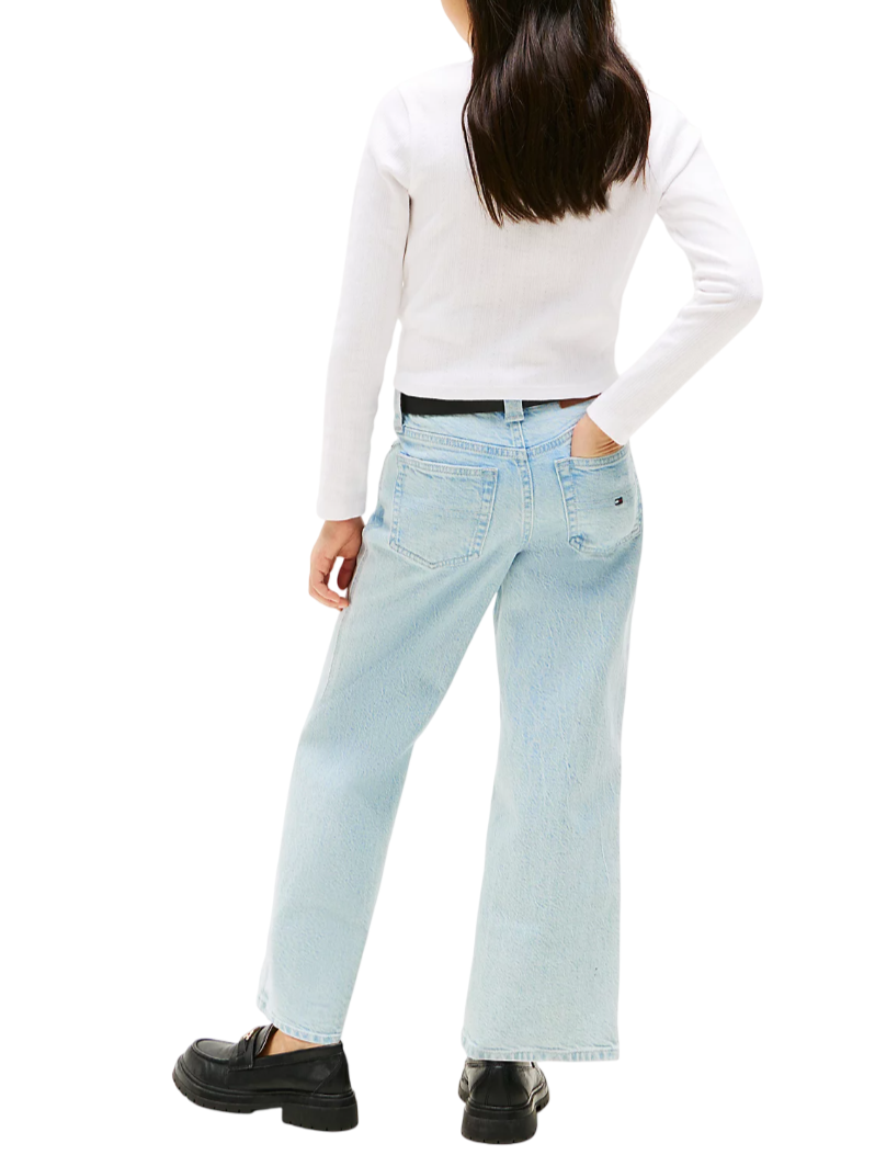 Tommy Hilfiger T-shirt con motivo pointelle bianco