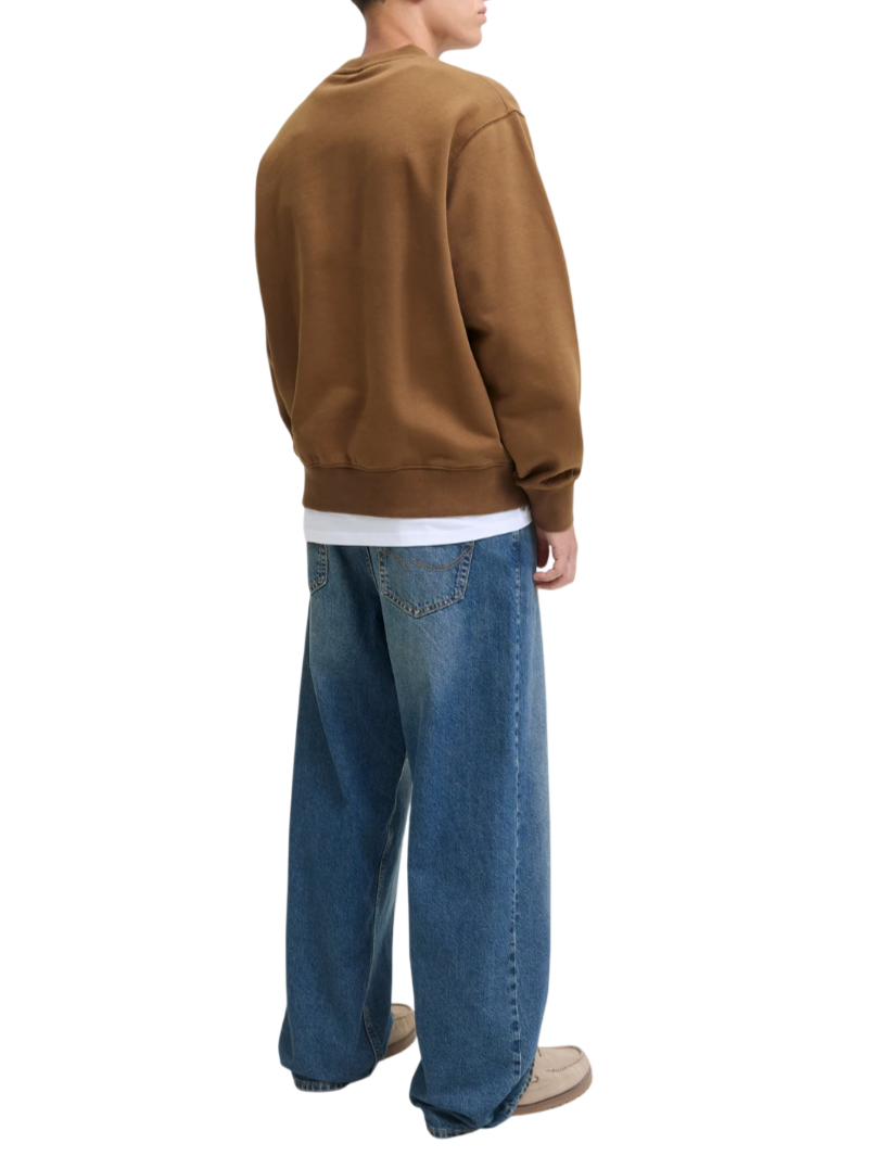 Jack&Jones felpa uomo Jjeurban marrone