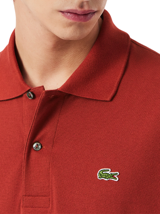 Lacoste polo manica corta 12.12 in piquè ruggine