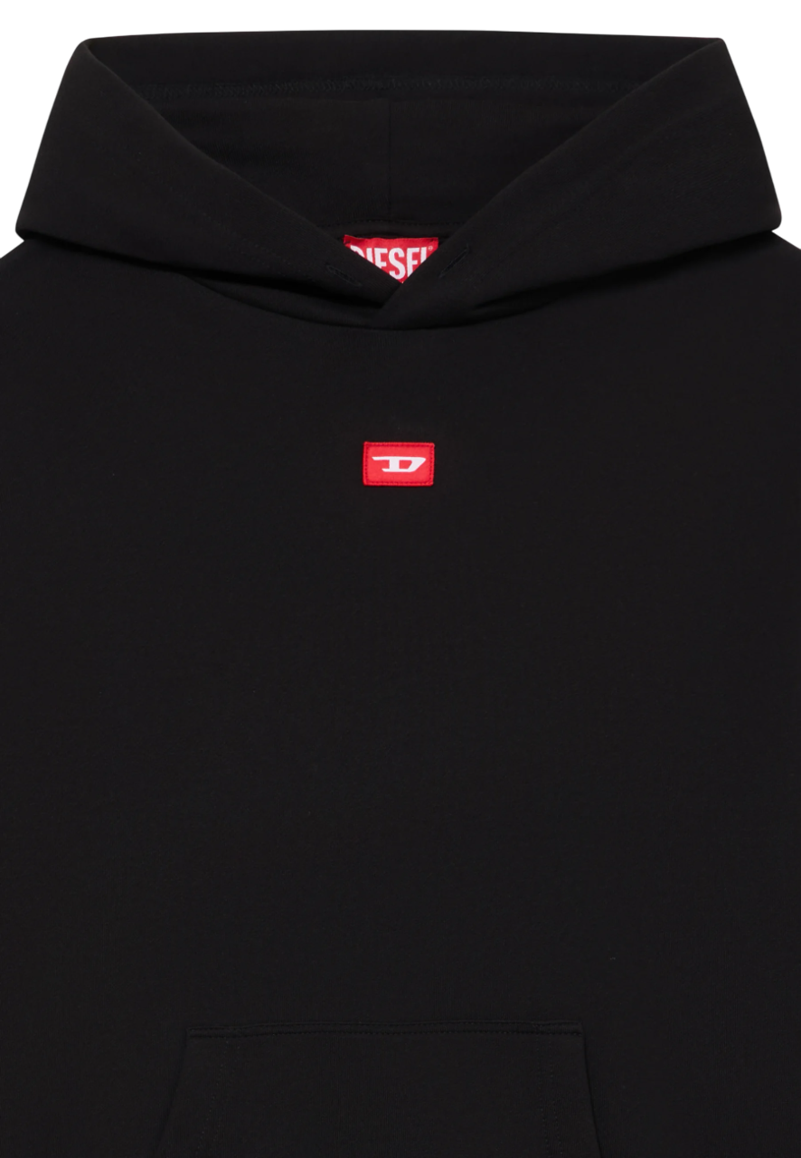 Diesel felpa bambino con cappuccio nero