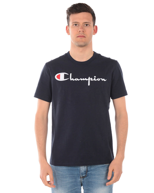 Maglia Champion Blu Scuro Ricamata - mem39