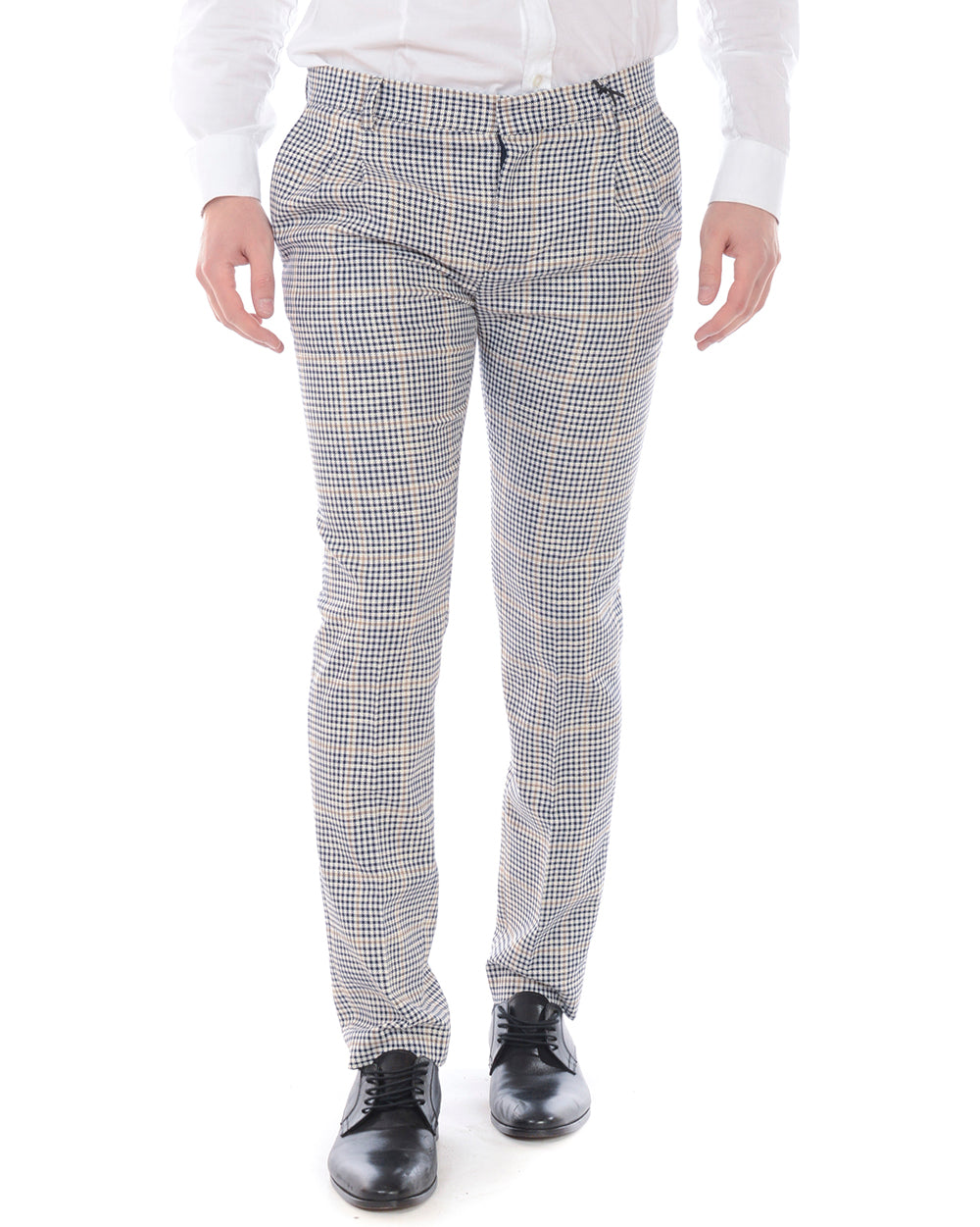 Pantaloni Blu Cotone/Poly Daniele Alessandrini - mem39