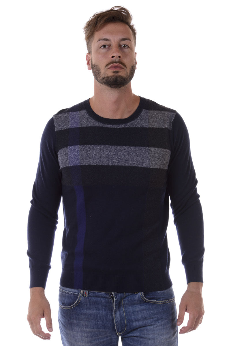 Maglione Burberry Blu in Cotone e Cashmere - mem39