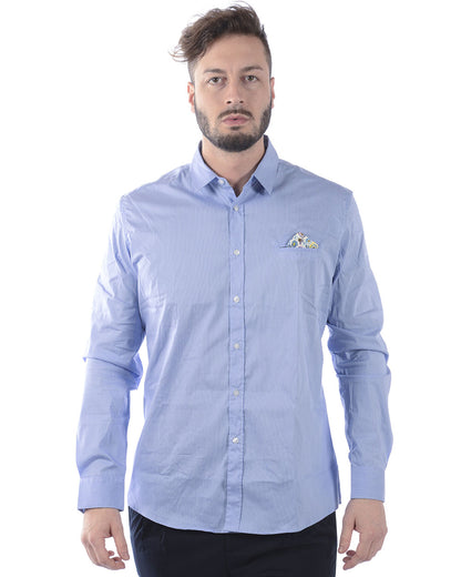 Camicia Eleganza Azzurro Bianco Daniele Alessandrini - mem39