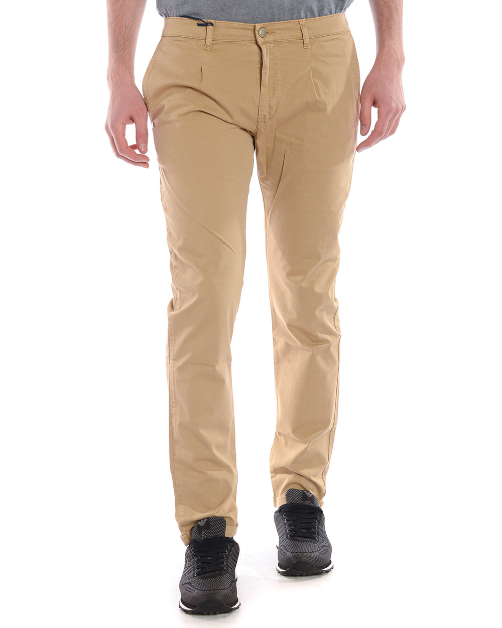 Pantaloni Beige Cotone ed Elastan by Daniele Alessandrini - mem39