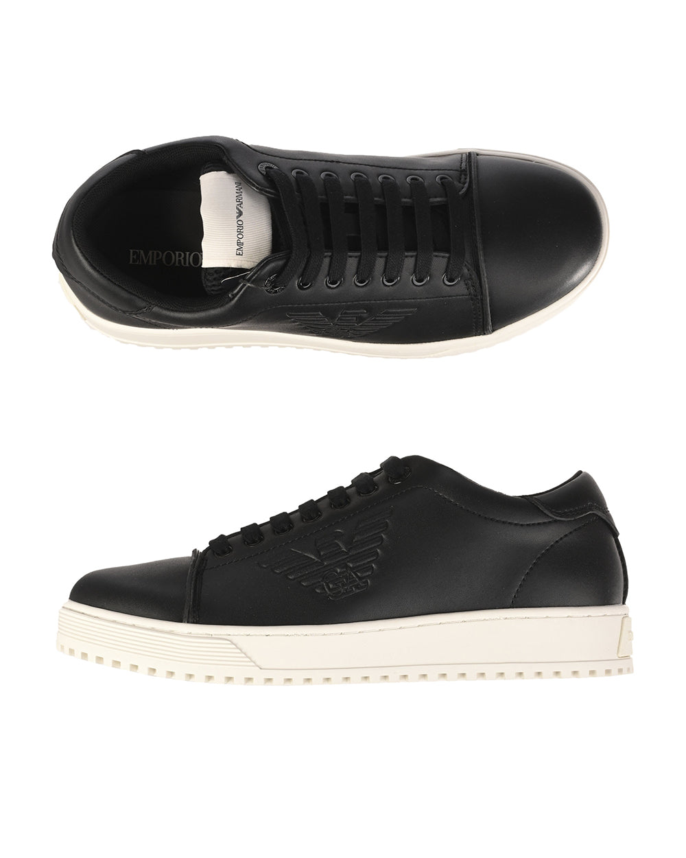 Sneakers Emporio Armani in Pelle Nero 39,5 - mem39