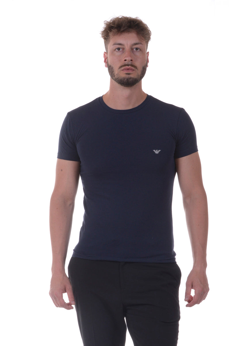 Maglietta Blu Cotone ed Elastan by Emporio Armani - mem39