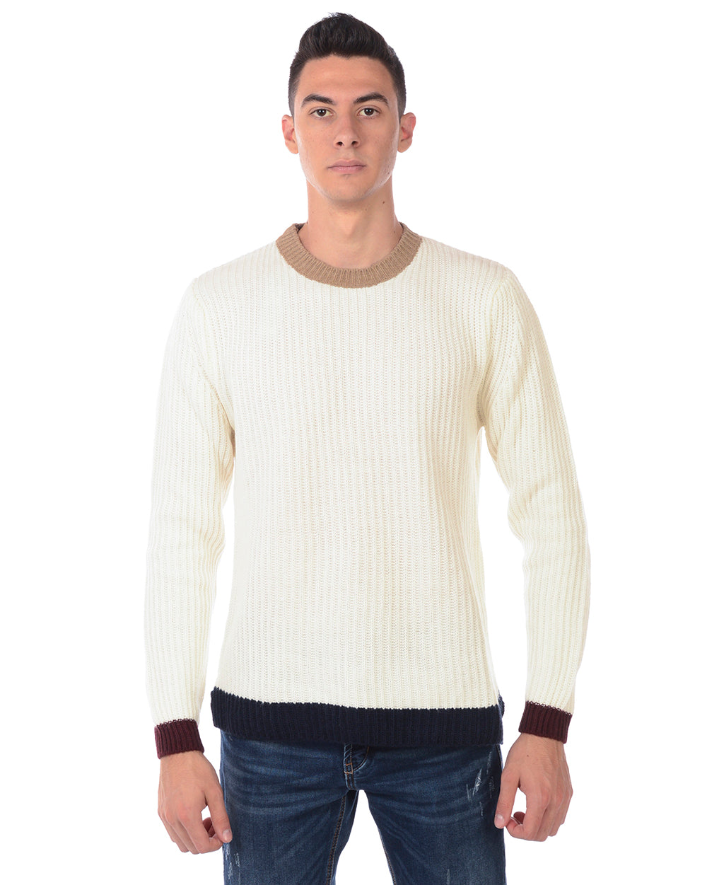 Maglione Beige Daniele Alessandrini - mem39