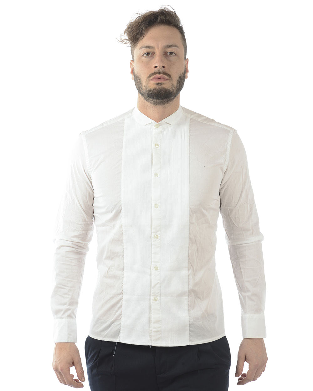 Camicia Bianca Slim Fit Daniele Alessandrini - mem39