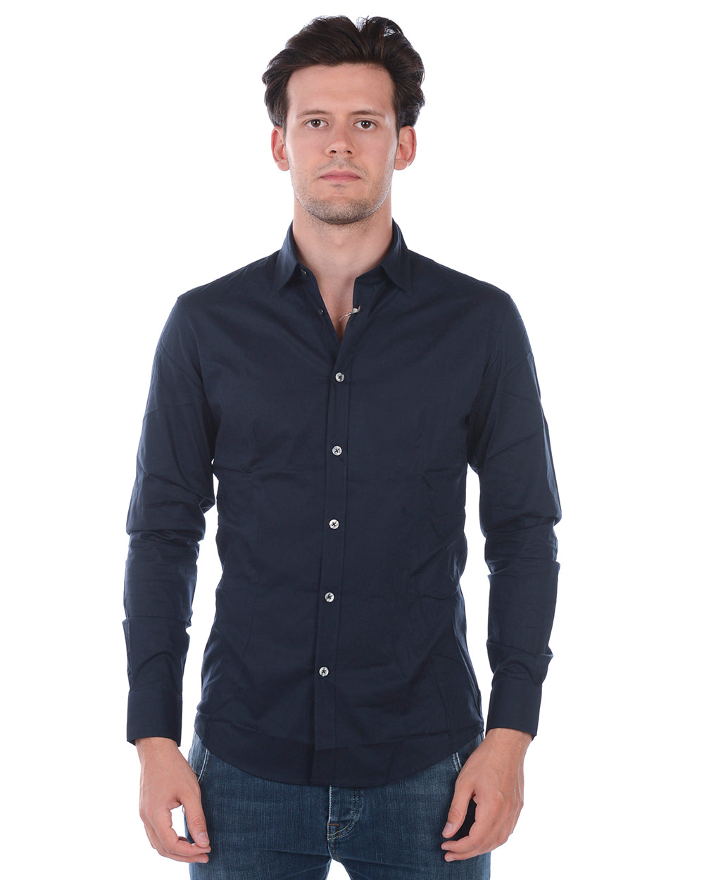 Camicia Blu e Nero Daniele Alessandrini - mem39