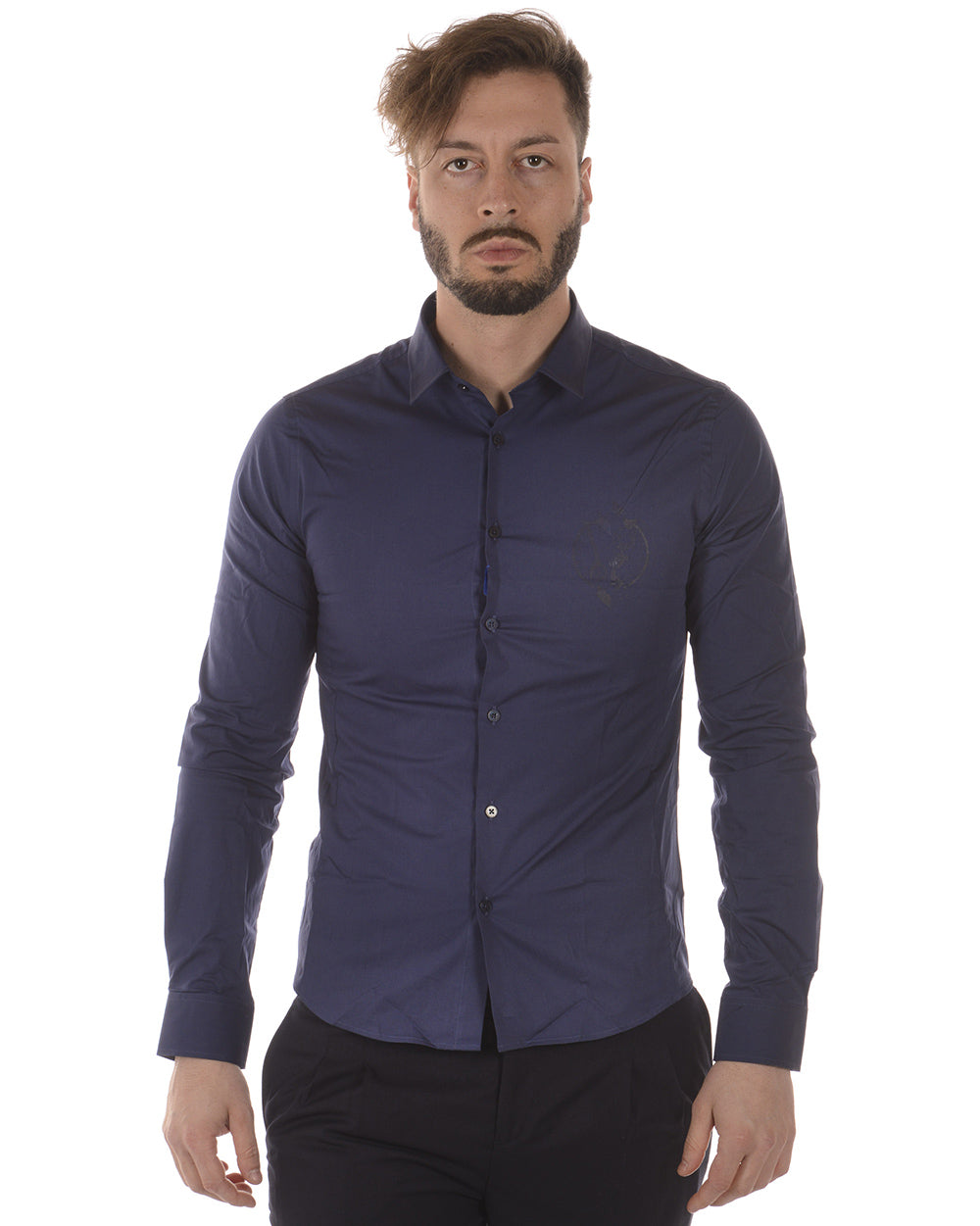 Camicia Slim Fit Blu Versace Jeans - mem39