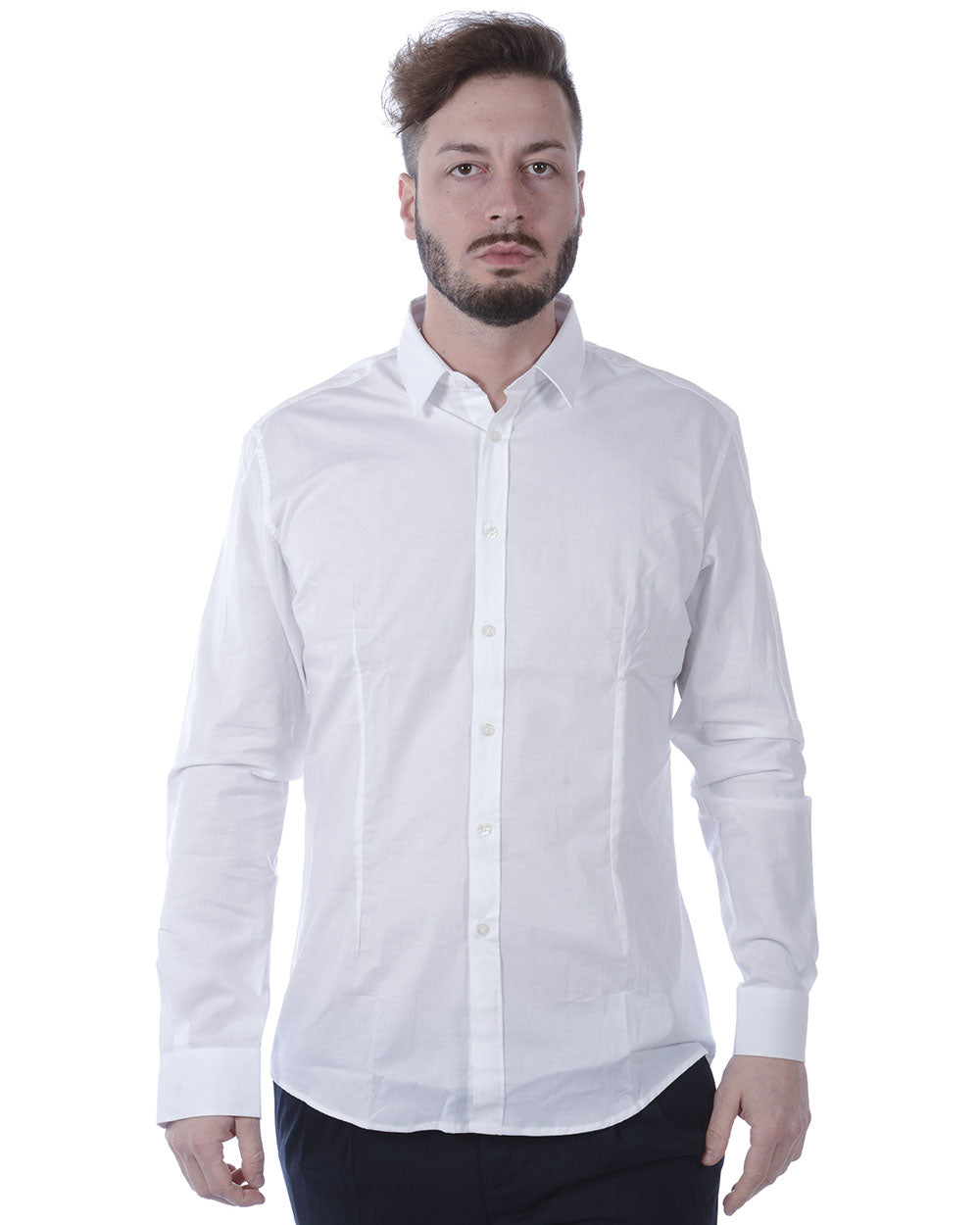 Camicia Bianca Elegante Daniele Alessandrini - mem39