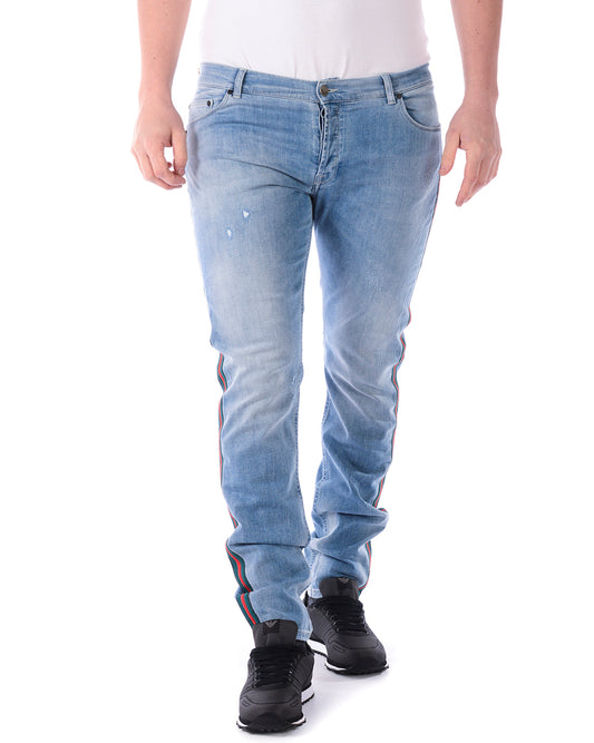 Jeans Daniele Alessandrini Classici con Chiusura a Bottoni - mem39