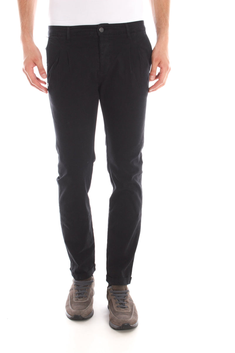 Pantaloni Nero Cotone ed Elastan - Daniele Alessandrini - mem39