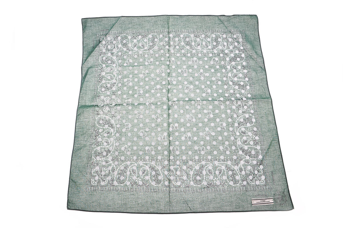 Foulard Cotone Verde e Blu - Daniele Alessandrini - mem39