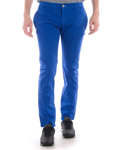 Pantaloni Daniele Alessandrini Blu Chiaro Slim Fit - mem39