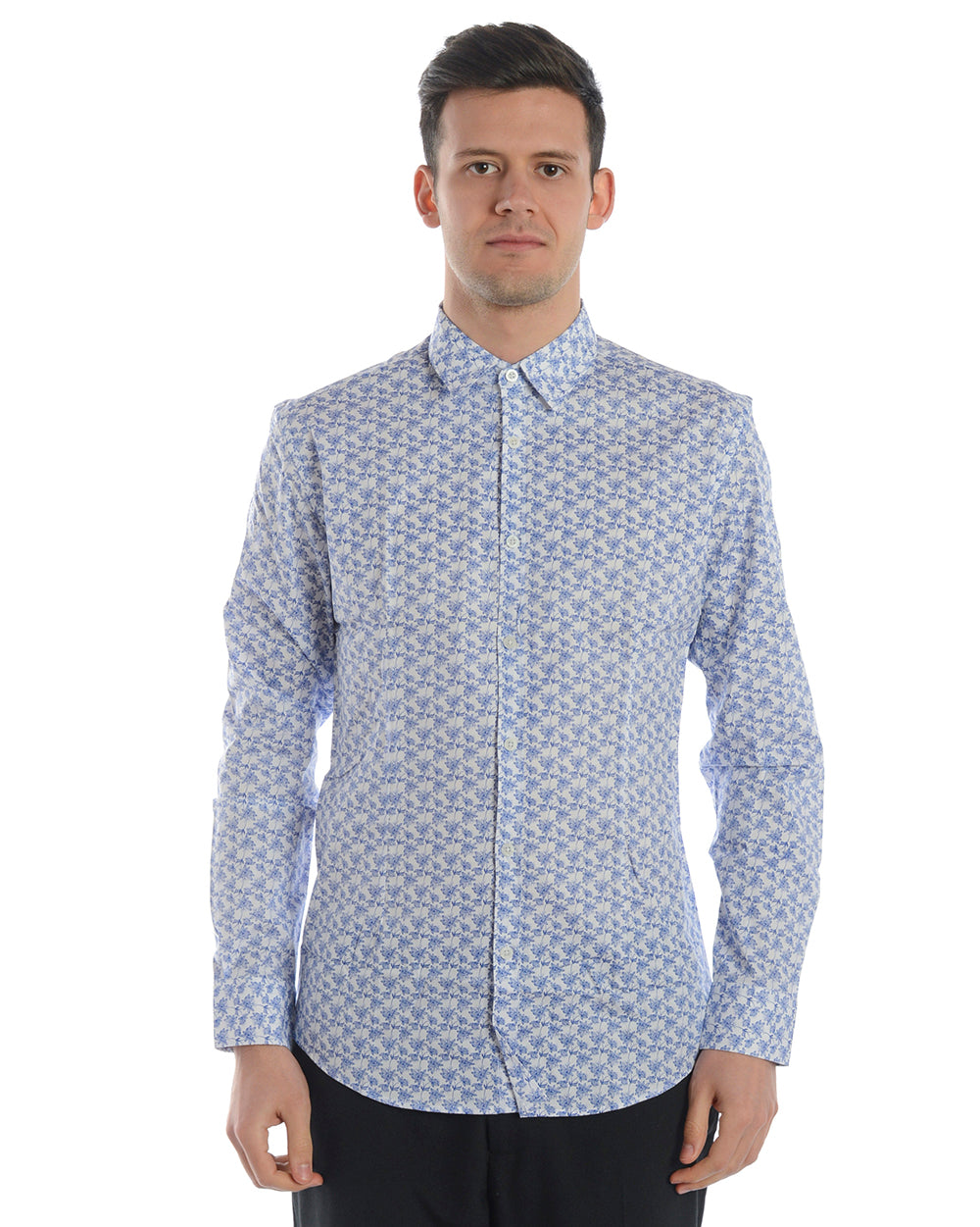 Camicia Celeste Alessandrini Manica Lunga - mem39