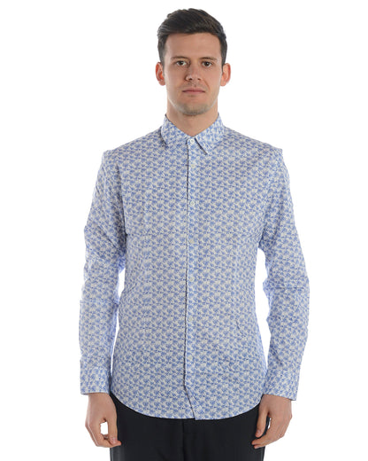 Camicia Celeste Alessandrini Manica Lunga - mem39