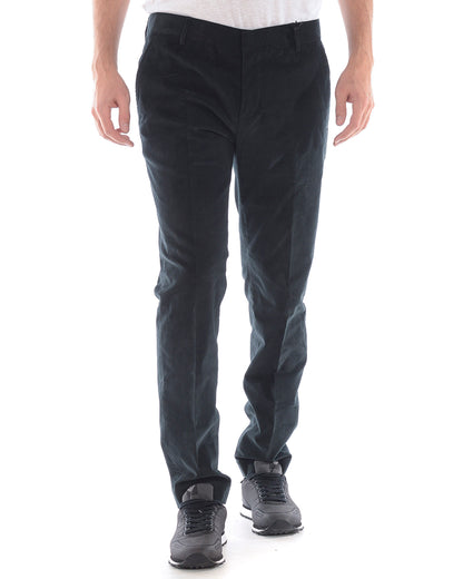 Pantaloni Daniele Alessandrini Nero Cotone & Elastan - mem39