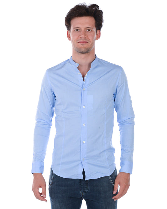 Camicia Slim Fit Daniele Alessandrini Azzurra - mem39