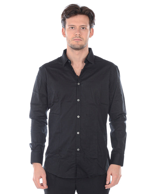 Camicia Elegante Nero Daniele Alessandrini - mem39