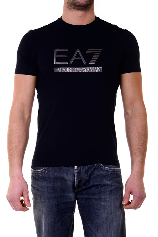 T-shirt Emporio Armani EA7 Blu in cotone/elastan - mem39