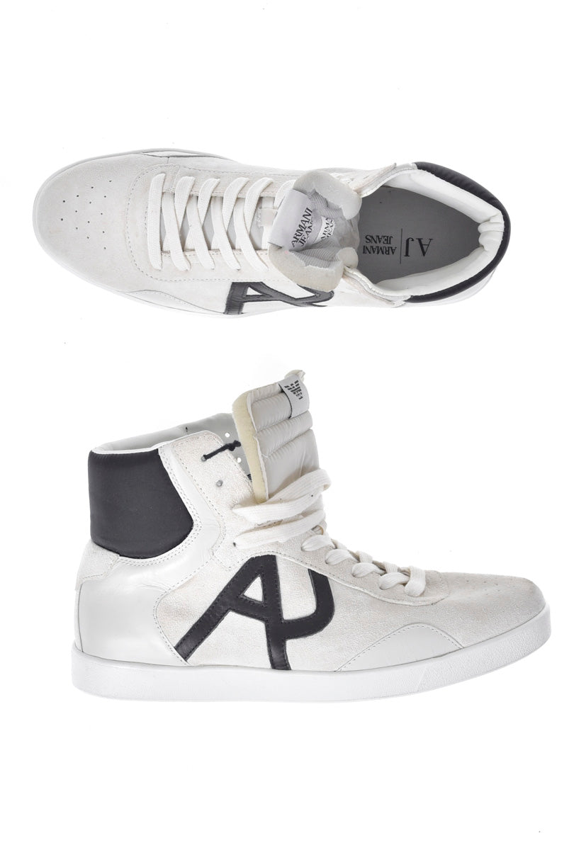 Scarpe Armani Jeans AJ Bianche in Pelle e Materiali Tessili - Taglia 44 - mem39