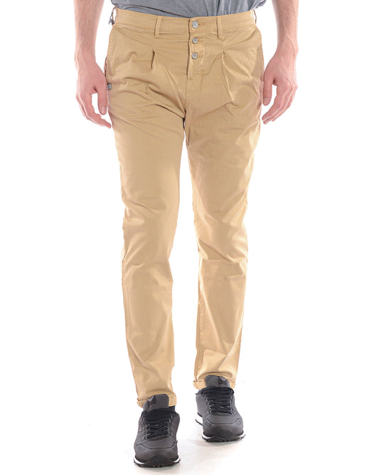 Pantaloni Beige M Cotone ed Elastan Daniele Alessandrini - mem39