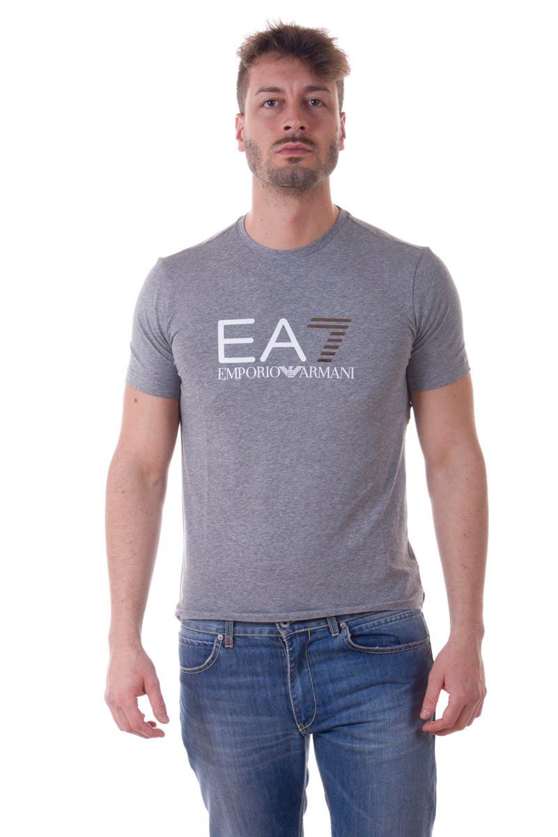 T-shirt Emporio Armani EA7 in Cotone ed Elastan Blu - mem39