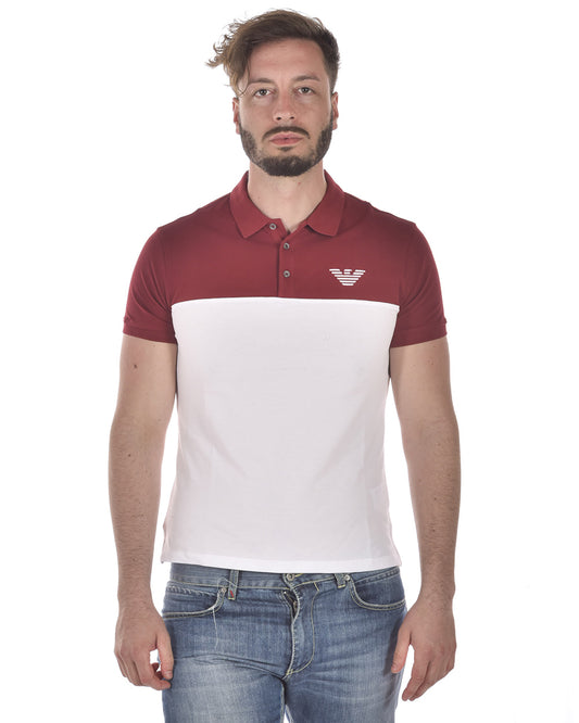 Polo Emporio Armani Rosso e Bianco con Logo Distinguibile - mem39