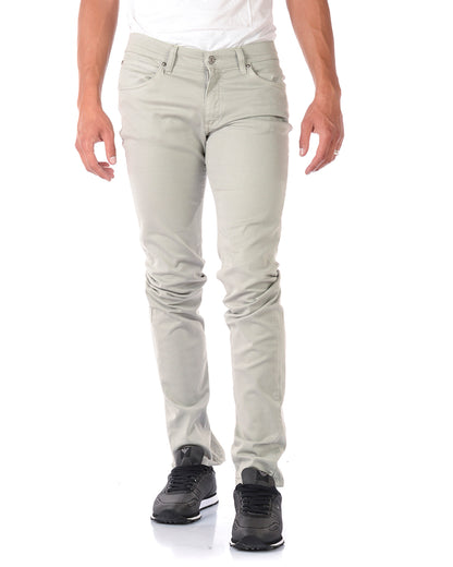 Pantaloni Daniele Alessandrini Grigio in Cotone e Lycra - mem39