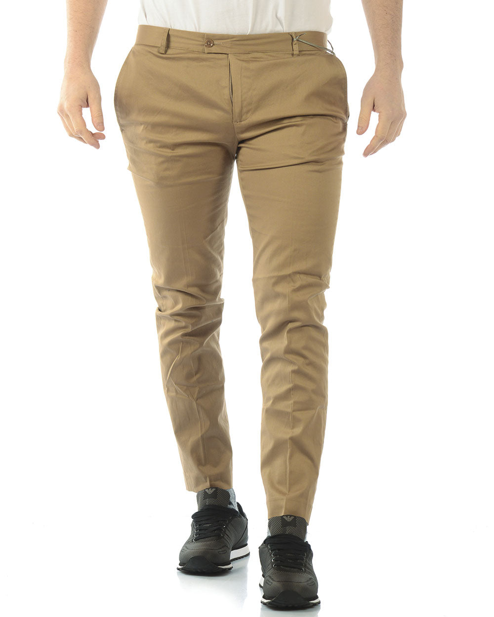 Pantaloni Beige Scuro Daniele Alessandrini - mem39