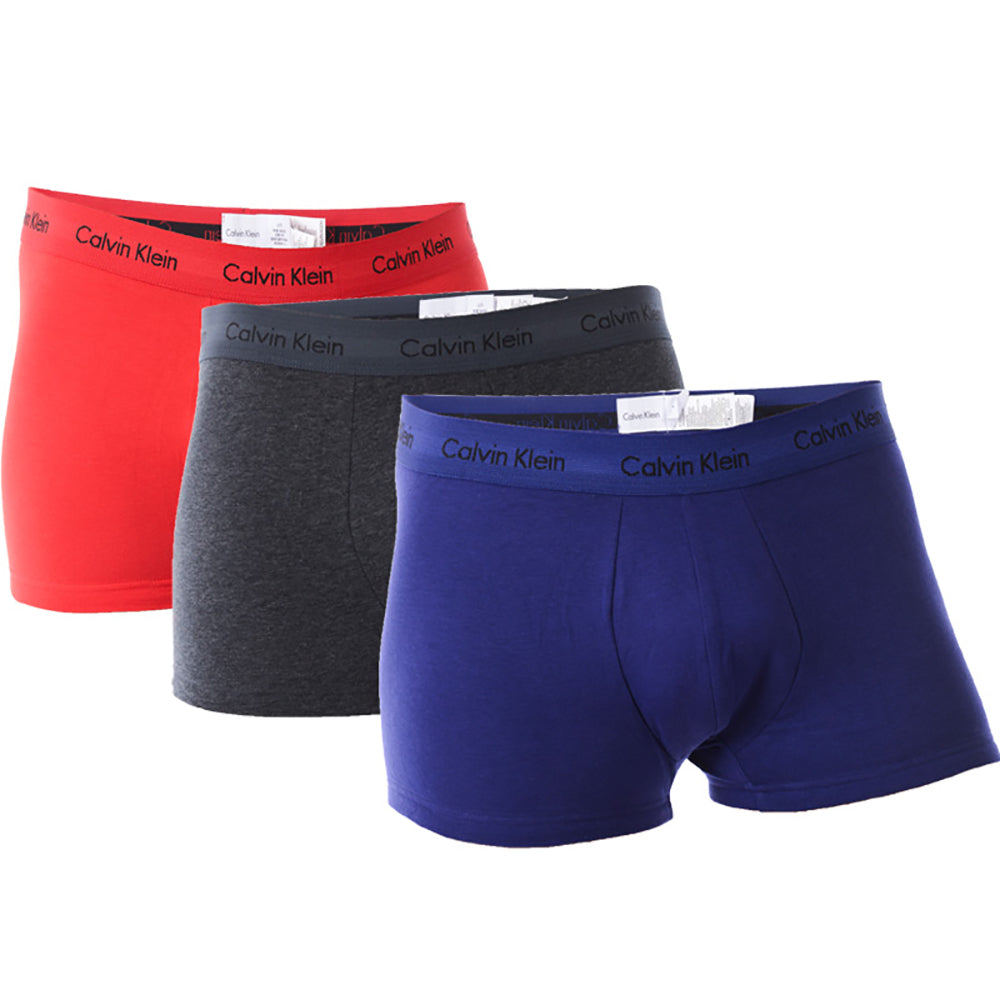 Pacco 3 Boxer Calvin Klein XL Rosso/Grigio - mem39