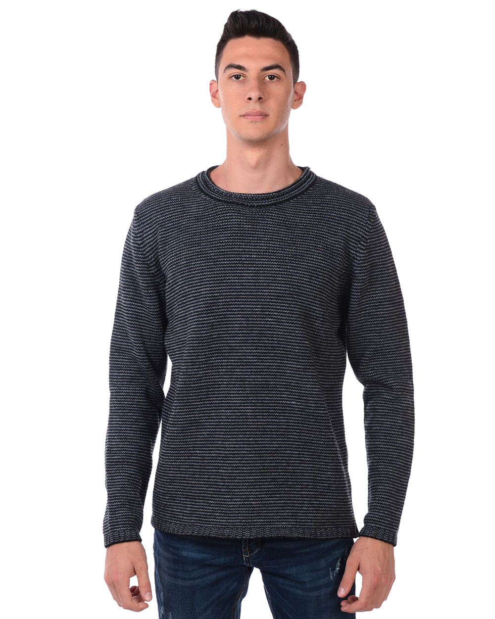 Maglione Grigio Lana Alpaca Daniele Alessandrini - mem39