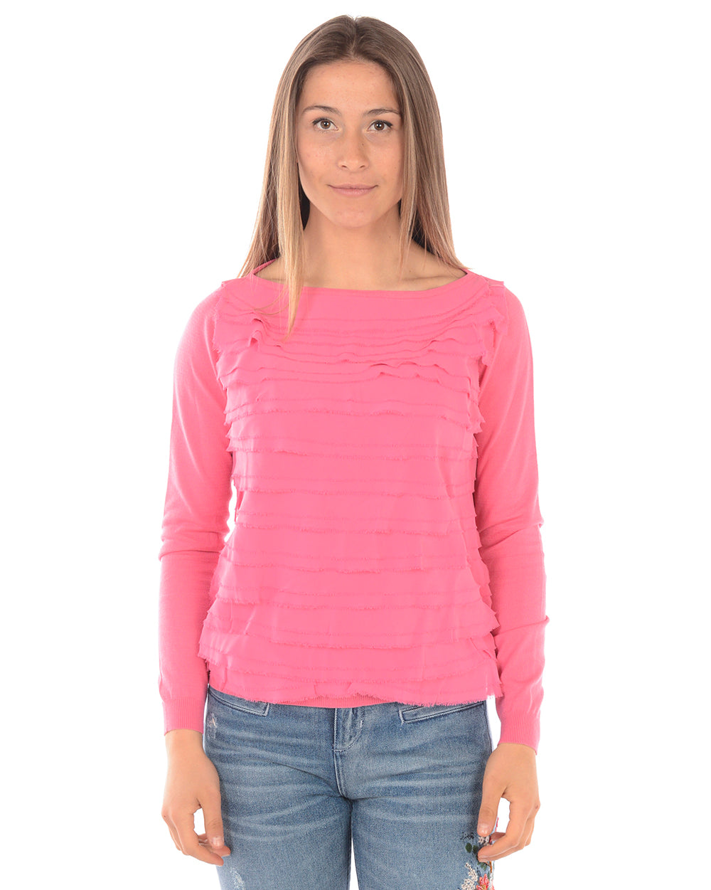 Maglia Liu Jo Fucsia con Maniche Lunghe - mem39