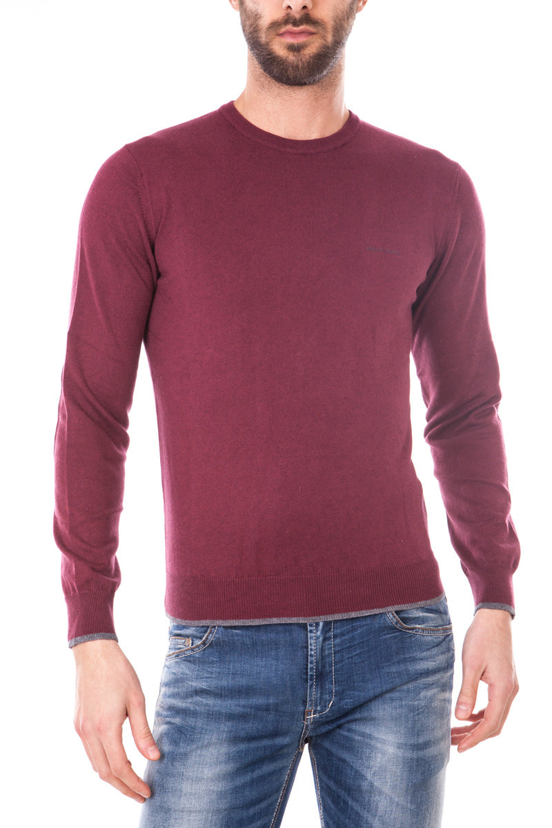 Maglia Armani Jeans AJ Bordeaux Misto Cotone e Lana - mem39