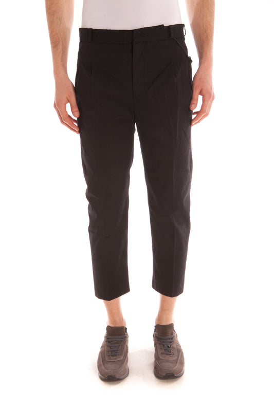 Pantaloni Daniele Alessandrini Cotone Elasticizzato Nero M - mem39