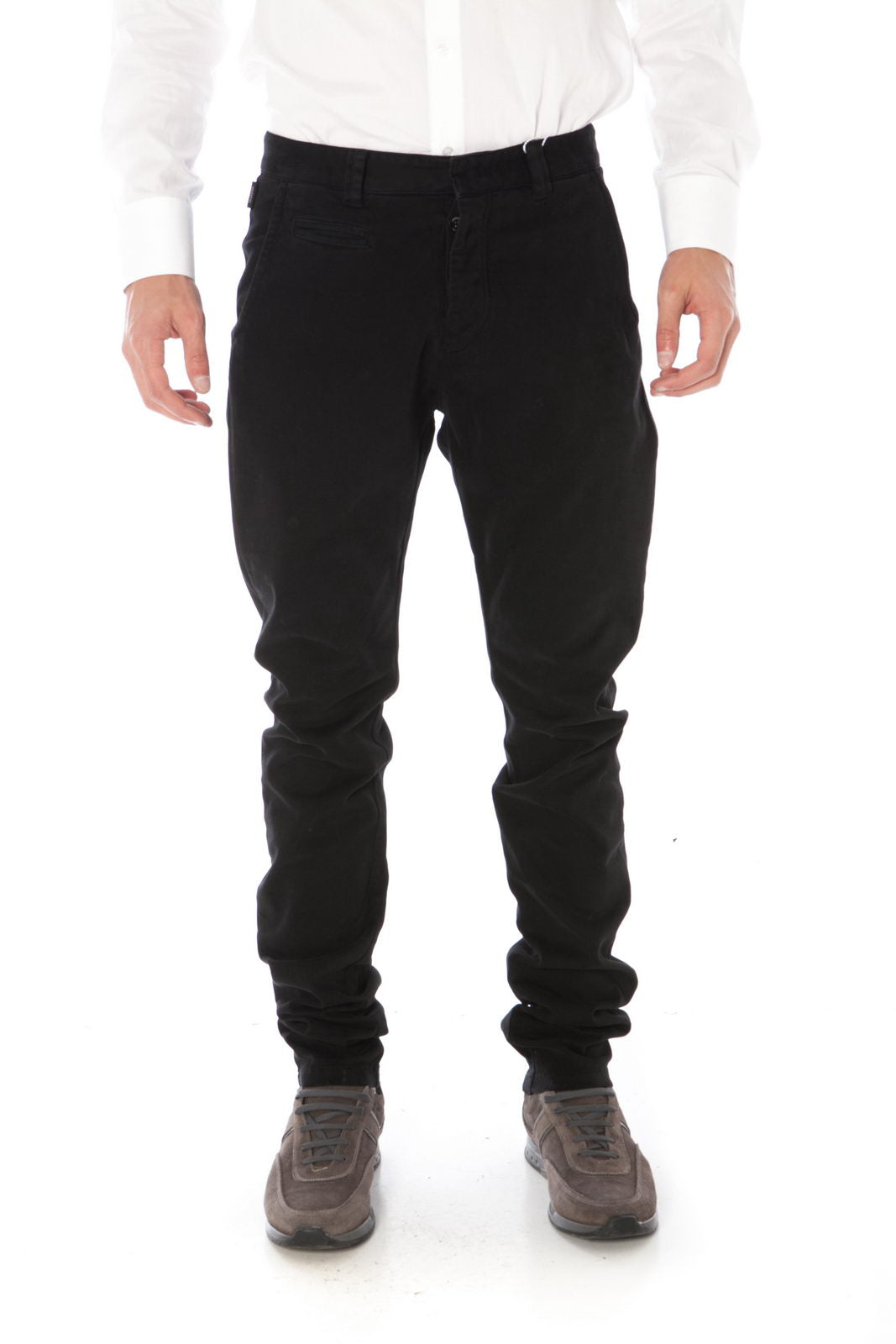 Pantaloni Armani Jeans AJ 50 Nero con Chiusura a Bottoni - mem39