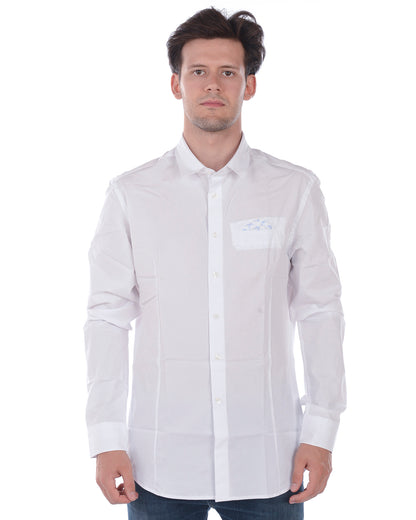 Camicia Celeste Cotone Elasticizzato Daniele Alessandrini - mem39