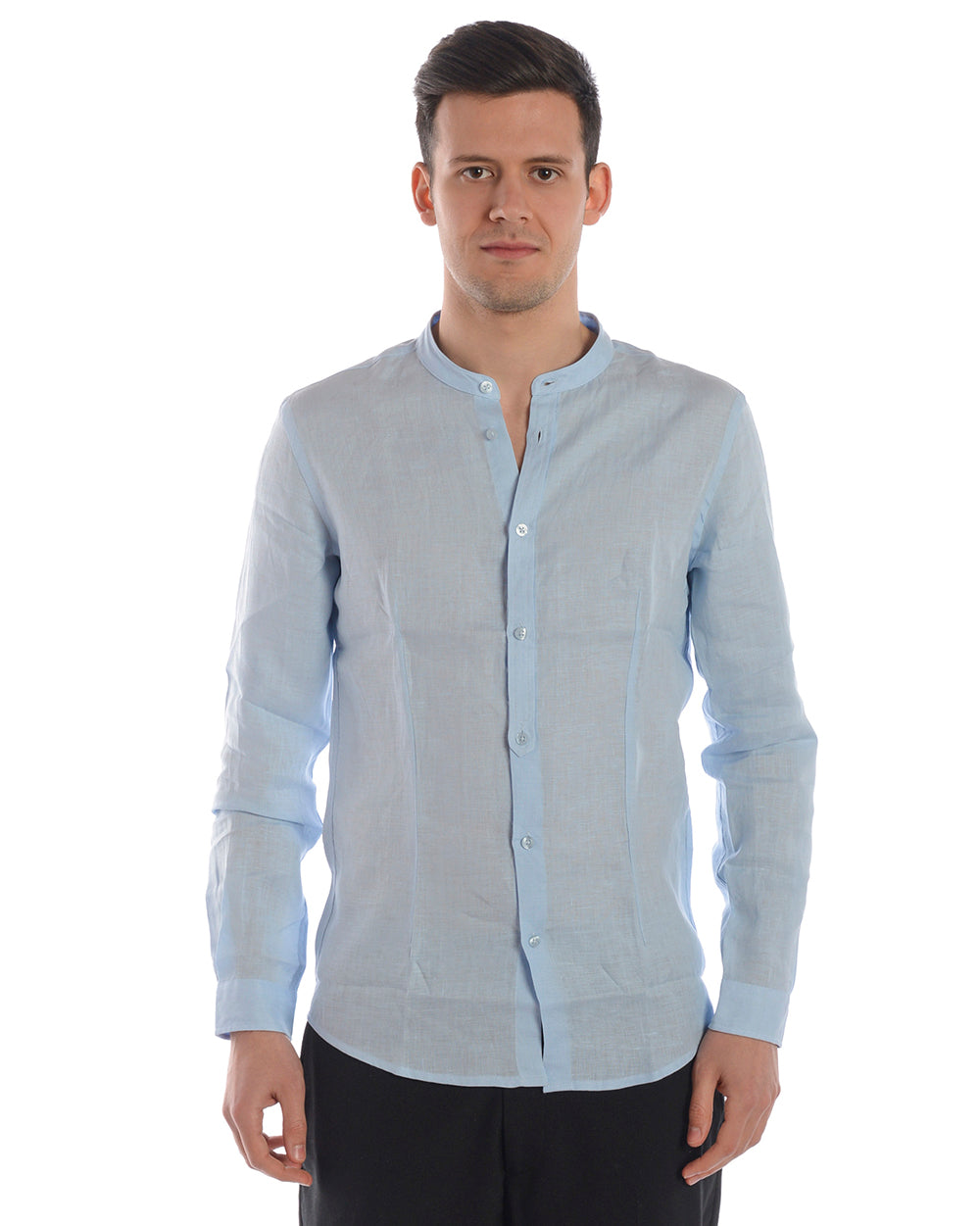 Camicia Lino Blu XL Daniele Alessandrini - mem39