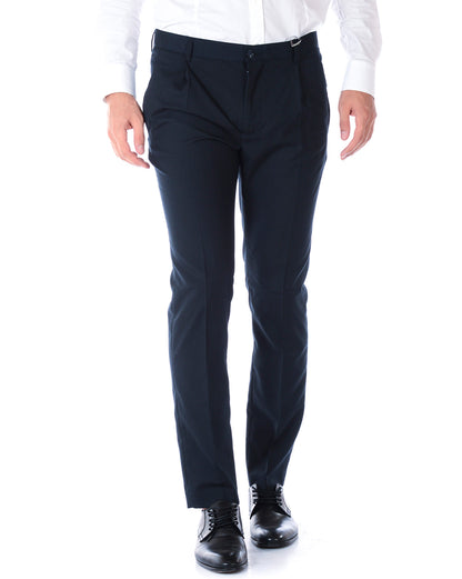 Pantaloni Blu Daniele Alessandrini 44 in Cotone - mem39