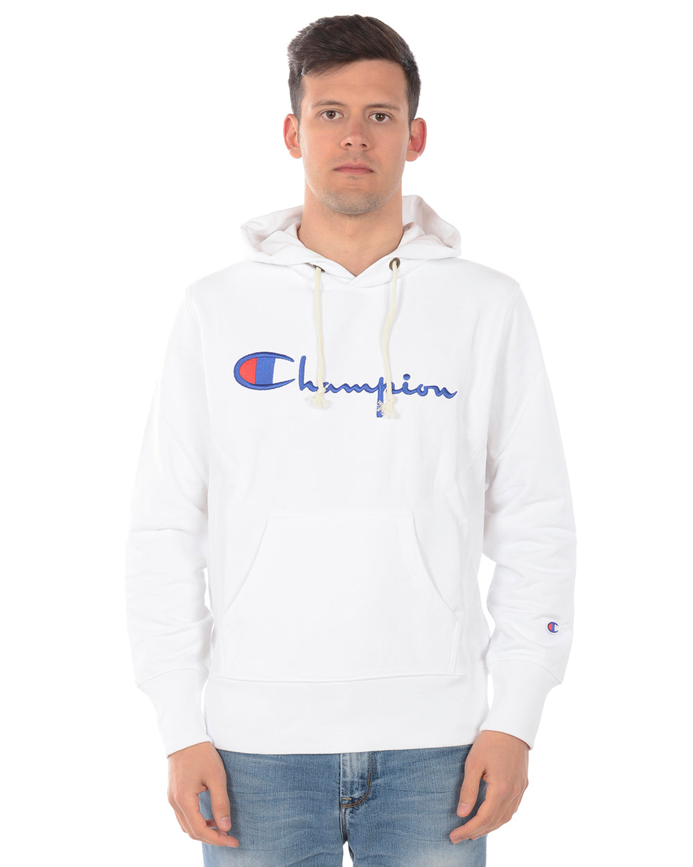 Felpa Champion Nero senza Zip e Cappuccio - mem39