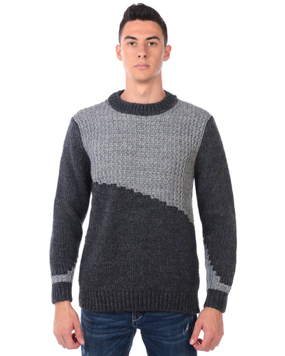 Maglione Grigio Lana Alpaca Daniele Alessandrini - mem39