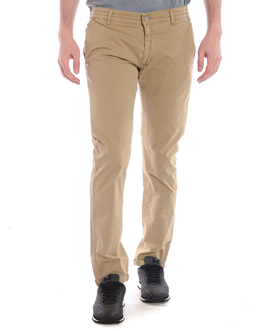 Pantaloni Beige Cotone ed Elastan Daniele Alessandrini - mem39