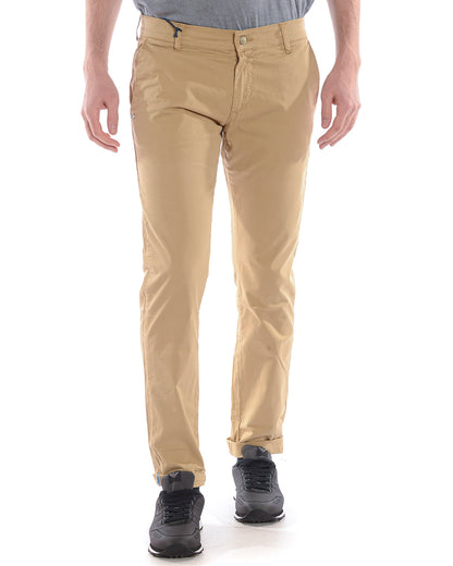 Pantaloni Daniele Alessandrini Beige con Cotone ed Elastan - mem39