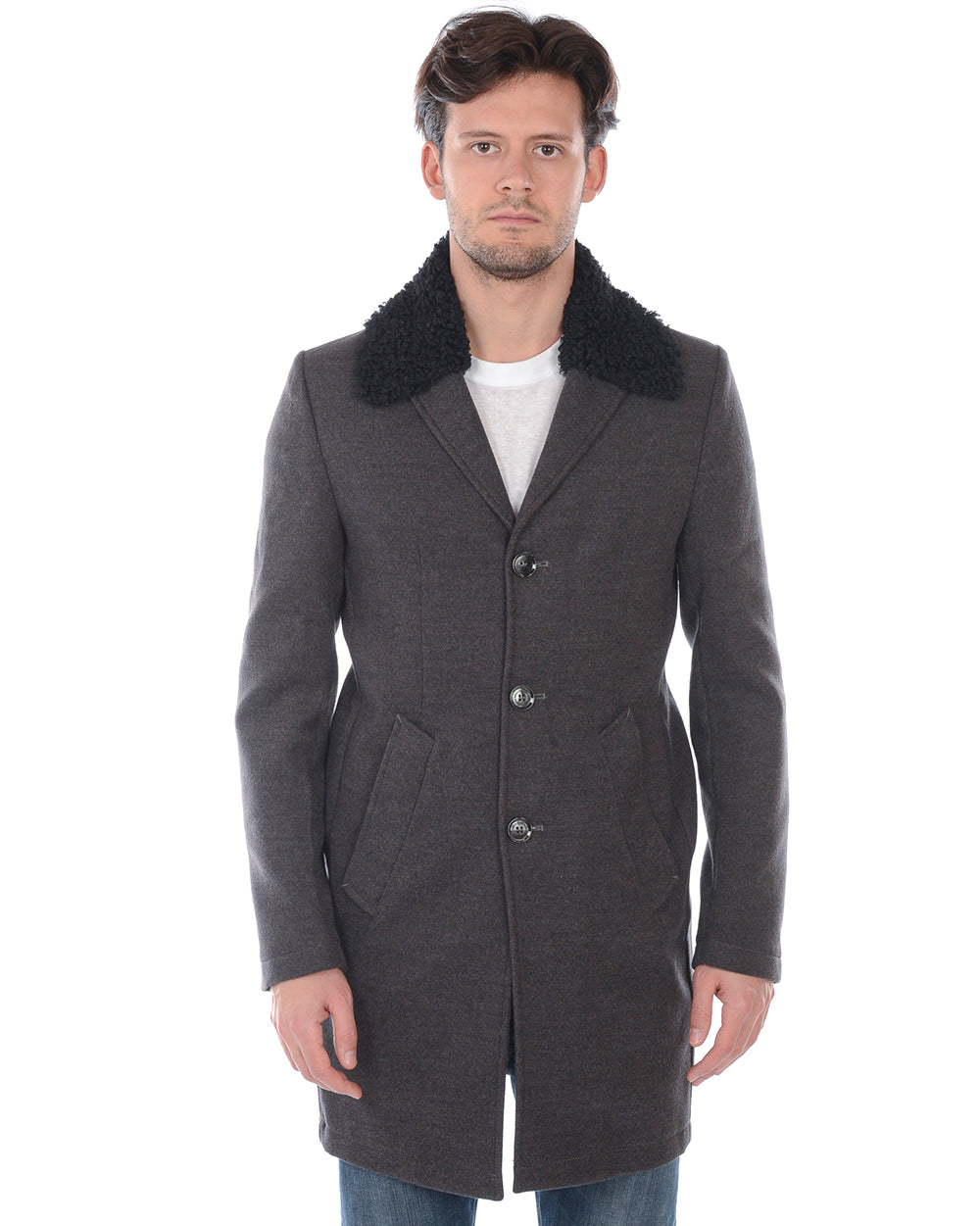 Cappotto Nero Daniele Alessandrini - mem39