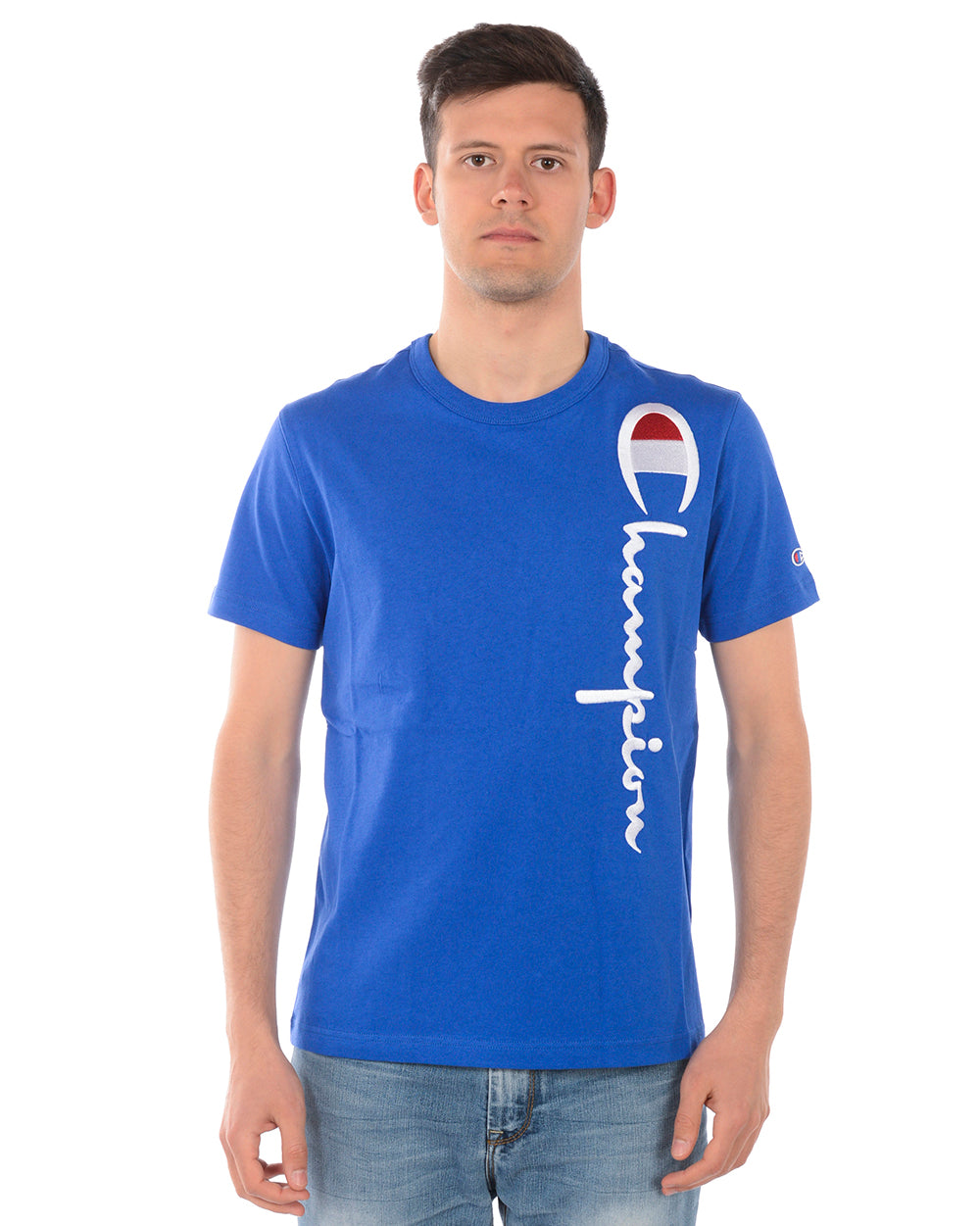 Maglia Champion Blu Scuro con Logo Ricamato - mem39